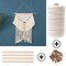 119 Pieces Macrame Kits for Starter 3mm x 109Yards Natural Cotton Macrame Cord with 100pcs Wooden Beads,10pcs Wooden Rings,Wooden Sticks,Metal Rings,S Hooks Macrame Supplies for Plant Hangers